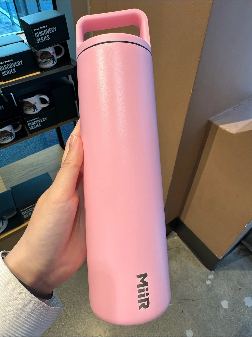 Starbucks MiiR Pink Matte Stainless Tumbler with Handle